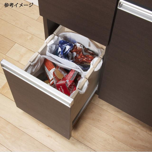 キッチンワゴン ゴミ箱収納 キャスター付きカウンターワゴン ブラウン