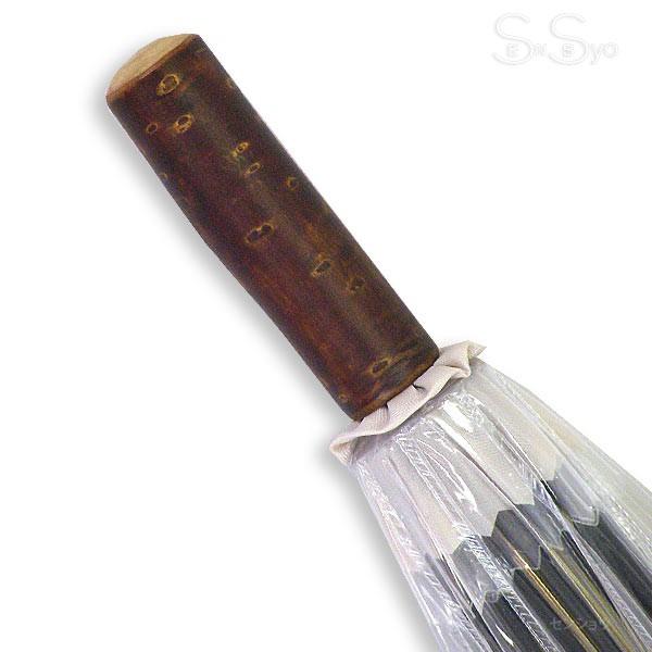 ホワイトローズ ホワイトローズ雨傘 十六夜桜BE ベージュ 天然木