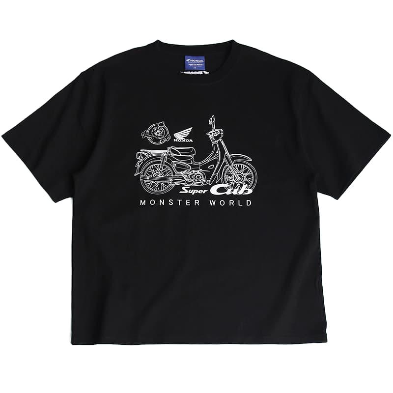 ホンダ HONDA×MONSTER WORLD 半袖 Tシャツ スーパーカブ