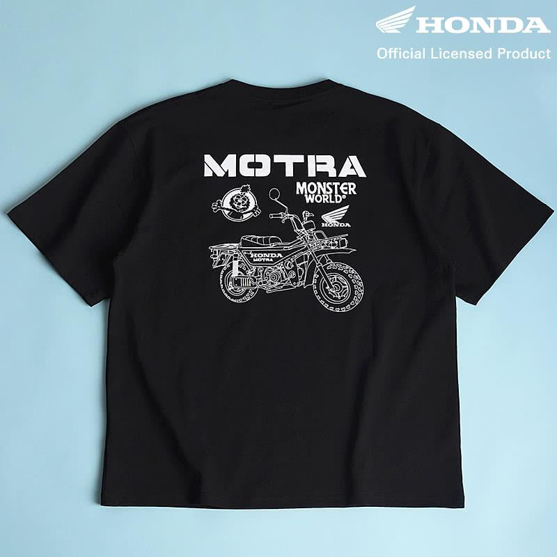 ホンダ（HONDA） HONDA×MONSTER WORLD 半袖 Tシャツ MOTRA ブラック 綿