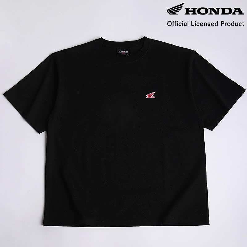 希少 半袖 美品 ホンダレーシング ツナギ M ブラック/レッド 刺繍 ホンダ（HONDA） HONDA×百花繚乱 半袖 バイク Tシャツ 金魚 VFR