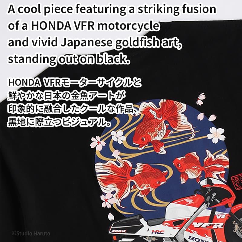 ホンダ（HONDA） HONDA×百花繚乱 半袖 バイク Tシャツ 金魚 VFR