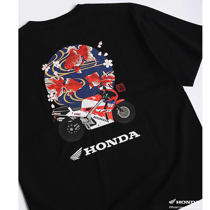 ホンダ（HONDA） HONDA×百花繚乱 半袖 バイク Tシャツ 金魚 VFR