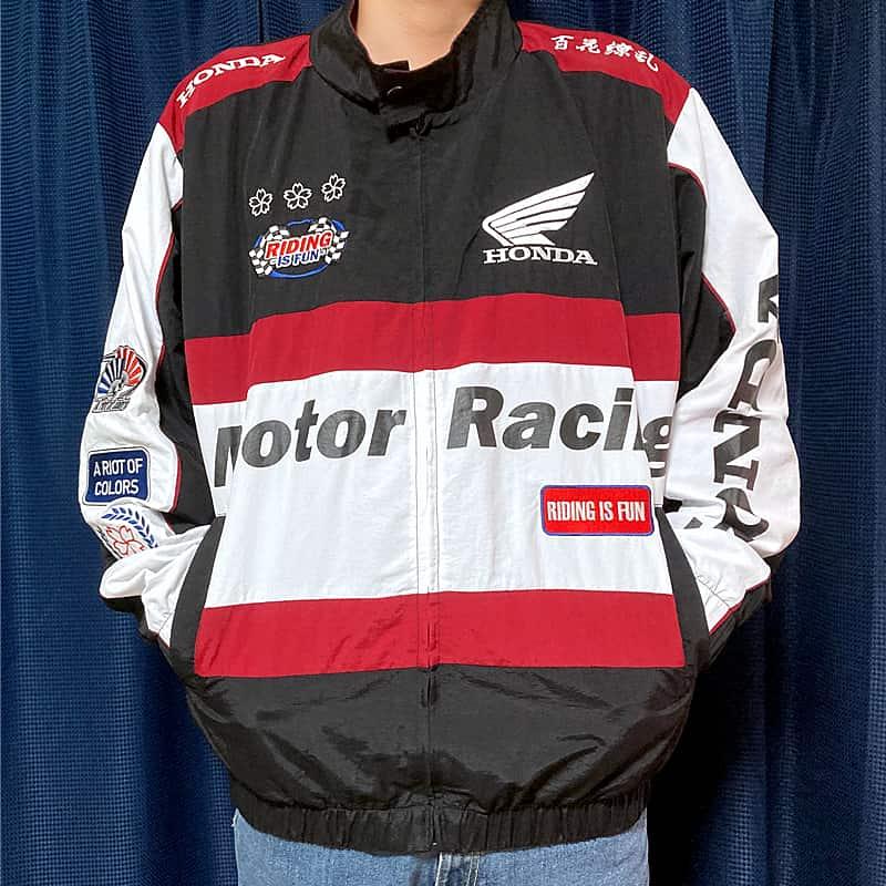 ホンダ（HONDA） HONDA×百花繚乱 レーシングブルゾン ブラック ワイン
