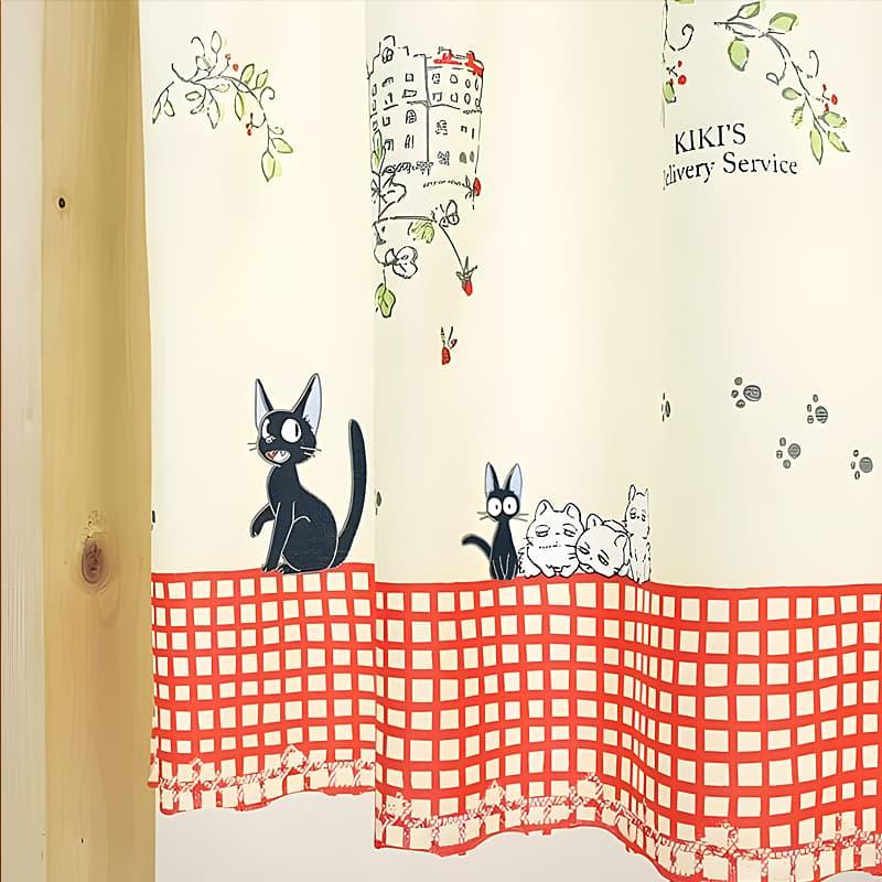 ジブリ　魔女の宅急便　カフェカーテン のれん工房 カフェカーテン 魔女の宅急便 スタジオジブリ 150cm