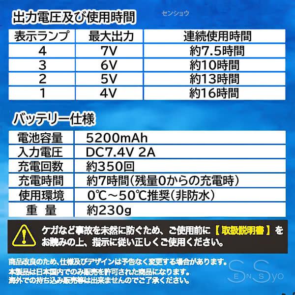 ファン付 空調ベスト フルセット ホワイト 2021暑さ対策 大容量バッテリー5200mAh 連続最大14時間 内側メッシュ 夏用 作業服 仕事 農業 KA-068｜senssyo｜21