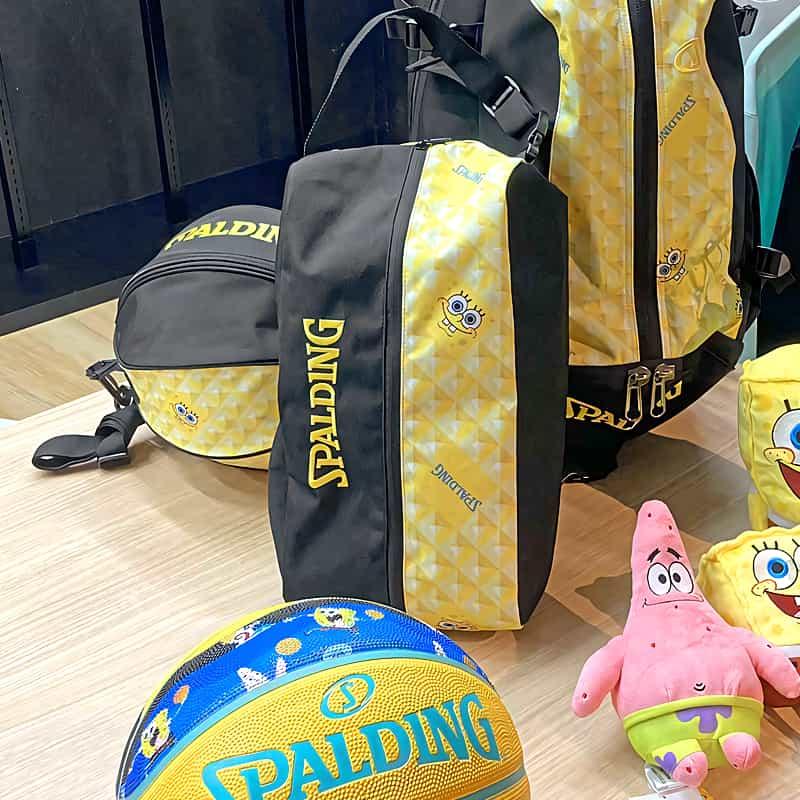 SPALDING スポンジボブ シューズバッグ パターン イエロー 42