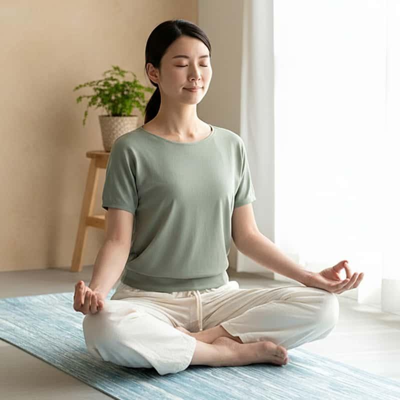 ヨガマット 5mm リカバリーヨガマット ムーンライトブルー 低反発×高