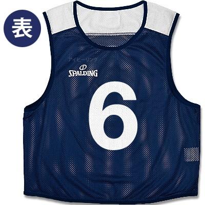 SPALDING バスケットボール ビブス 6枚セット ネイビー ゼッケン SPALDING バスケットボール ビブス 6枚セット ネイビー ゼッケン