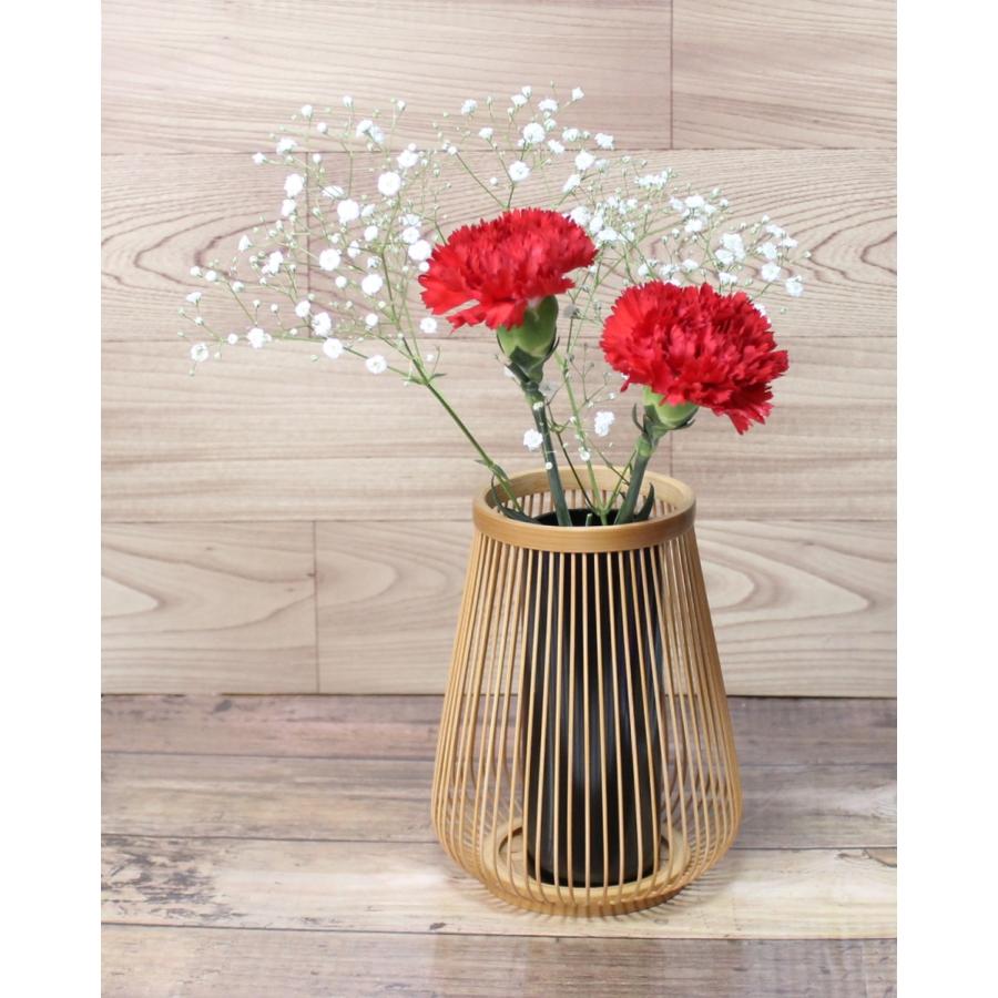 伝統的工芸品 駿河竹千筋細工 花器 嵯峨野 古代 : 手作り伝統工芸品