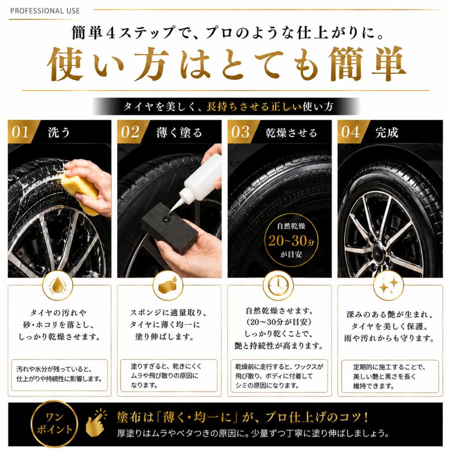 業務用 一斗缶】油性タイヤワックス 高耐久 濡れツヤ 抜群の光沢と持続