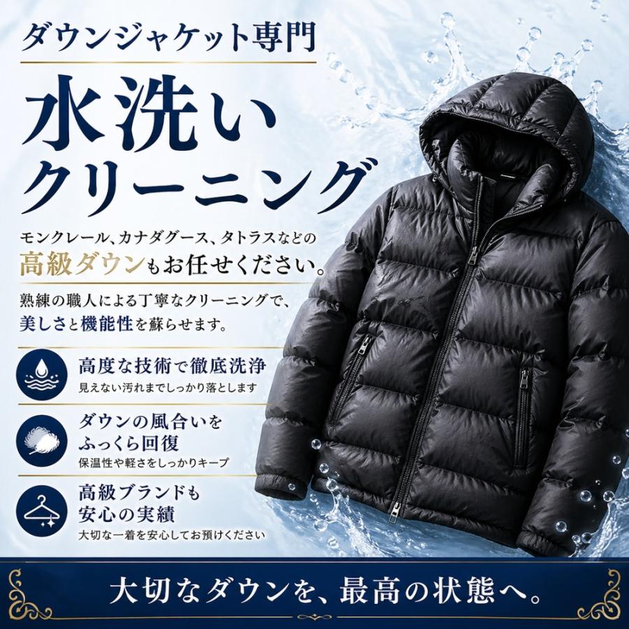 ダウンジャケット クリーニング 水洗い 宅配クリーニング 高級ダウン