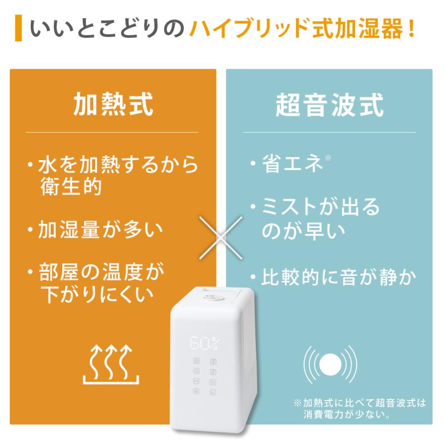 加湿器 ハイブリッド式 パワーミスト 大容量 超音波式 加熱式 除 加湿器 ハイブリッド式 パワーミスト 大容量 超音波式 加熱式 除