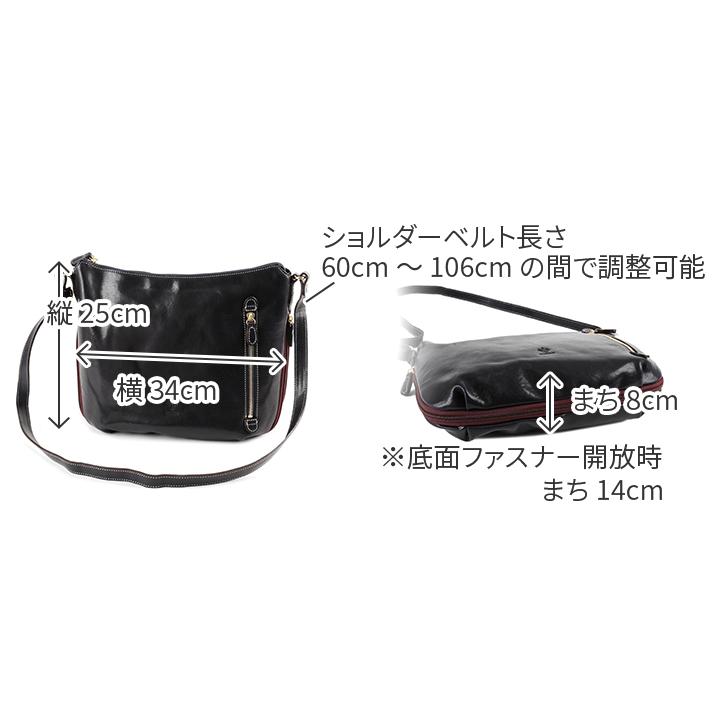 ALBERO アルベロ　ピエロ ドゥオ レザー　ショルダーバッグ　ブラック ALBERO アルベロ PIERROT-DUO ピエロ ドゥオ ショルダーバッグ