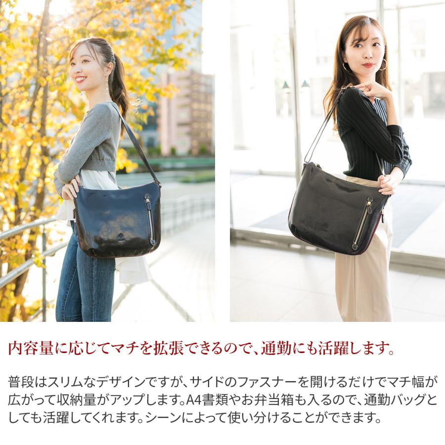 ALBERO アルベロ　ピエロ ドゥオ レザー　ショルダーバッグ　ブラック ALBERO アルベロ PIERROT-DUO ピエロ ドゥオ ショルダーバッグ