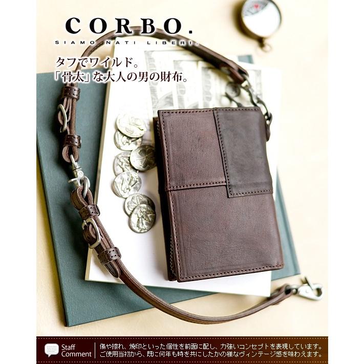 最終価格！36300円を☆箱付　コルボ　馬革　ラウンドファスナー　二つ折り財布 CORBO（コルボ） 3年保証付 CORBO. -equines(smalls)- ラウンド