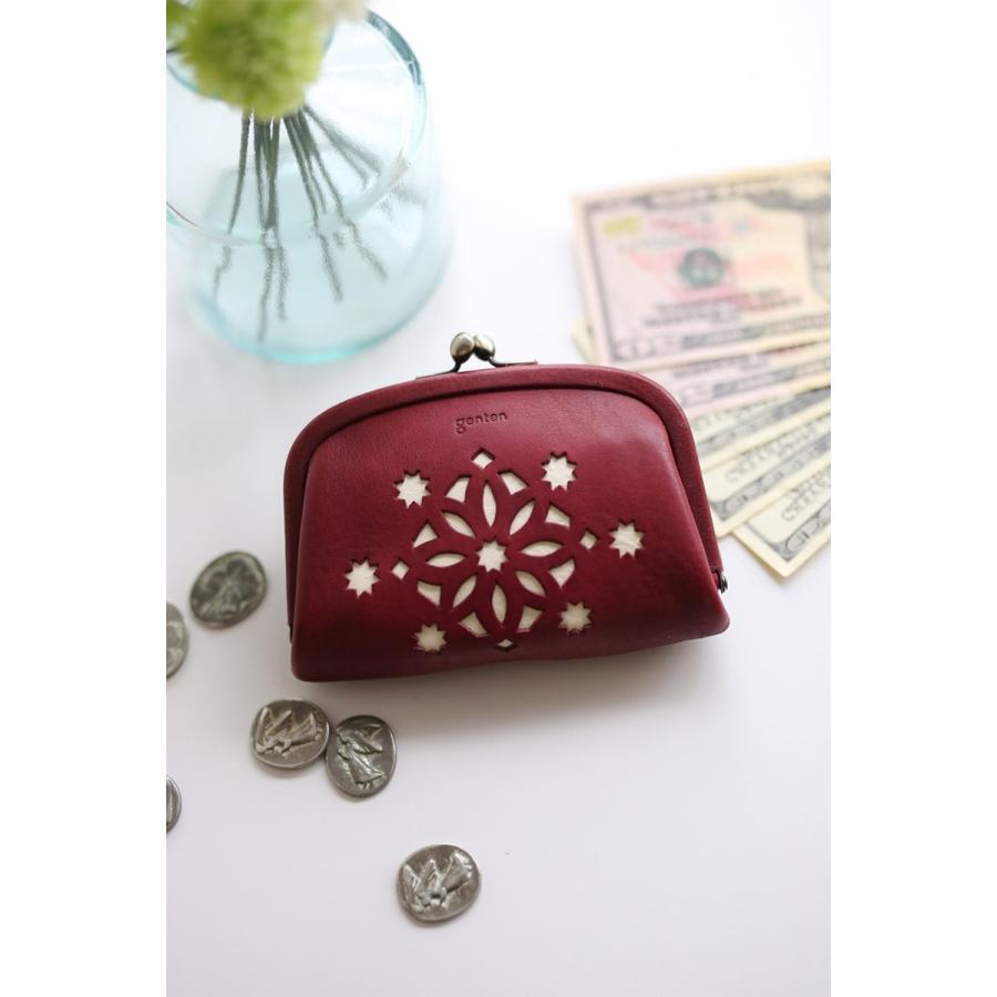 genten（ゲンテン） cut work カットワーク がま口コインケース 42582