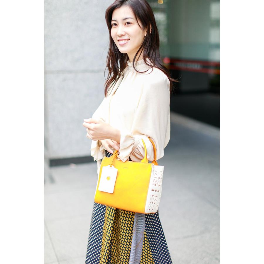 genten（ゲンテン） キュービックカットワーク 手さげバッグ 42585