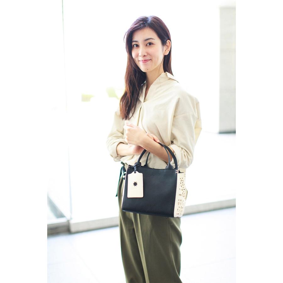 genten（ゲンテン） キュービックカットワーク 手さげバッグ 42585