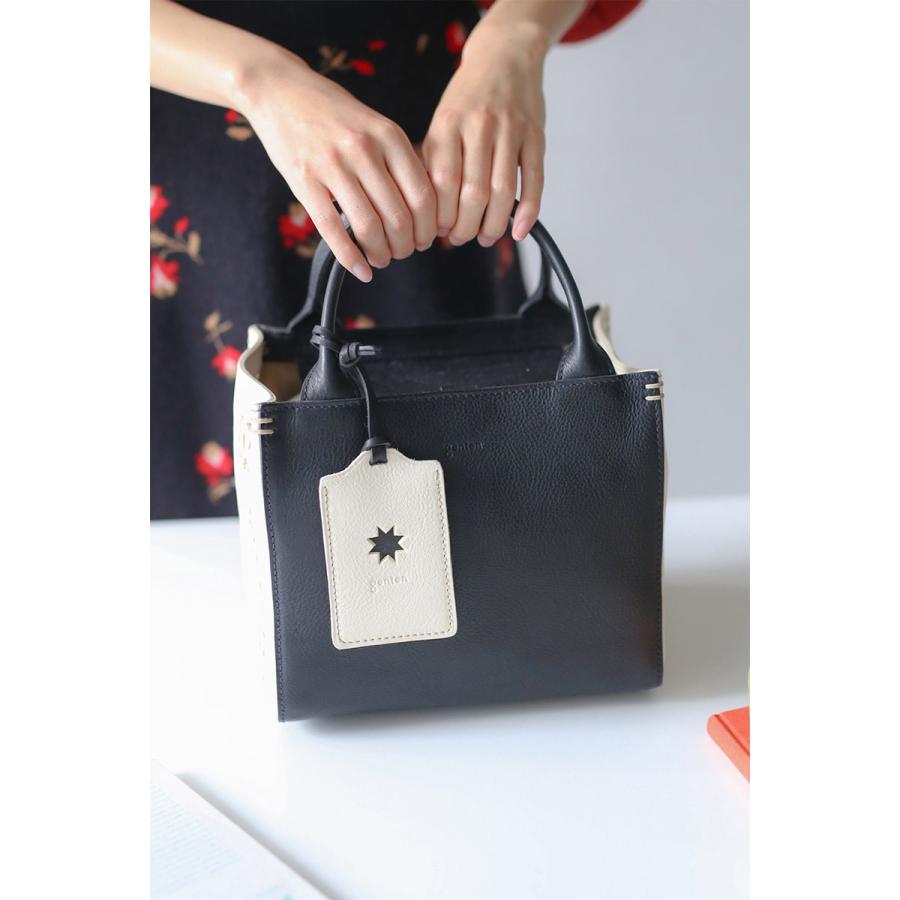 genten（ゲンテン） キュービックカットワーク 手さげバッグ 42585