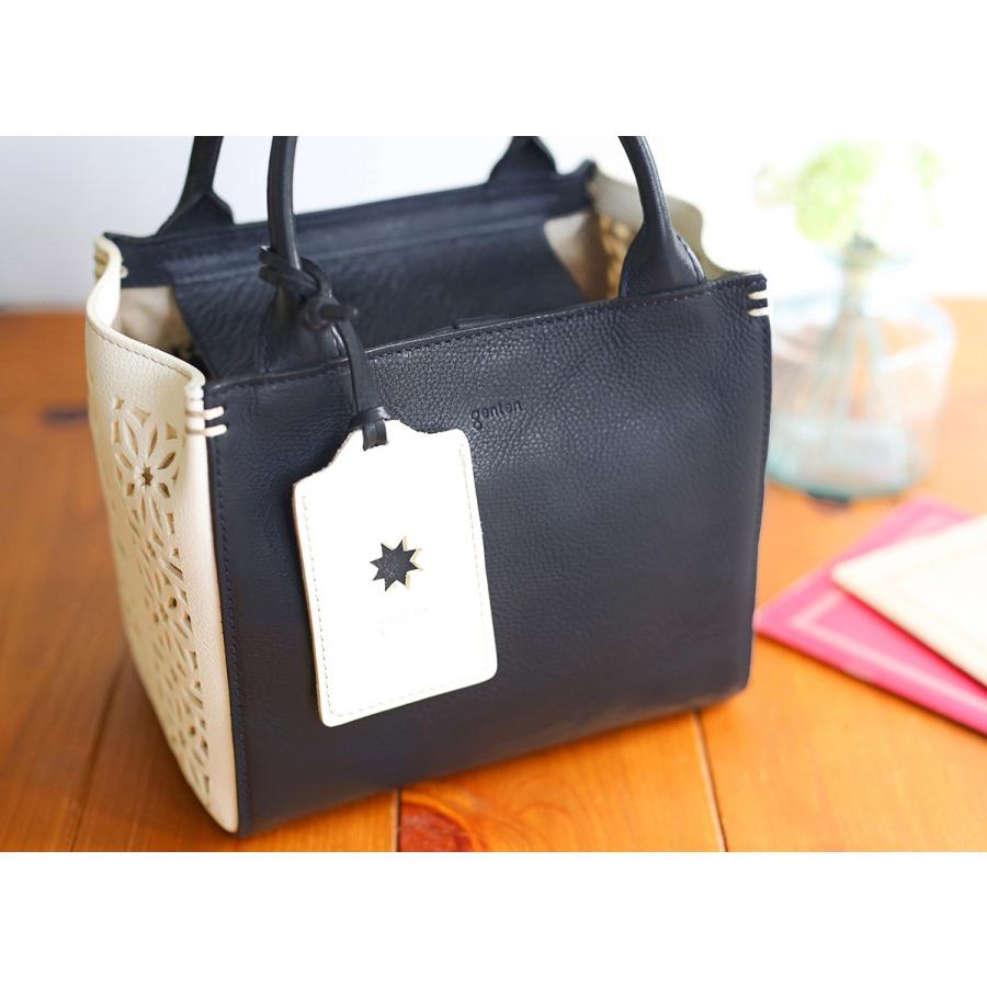 genten（ゲンテン） キュービックカットワーク 手さげバッグ 42585