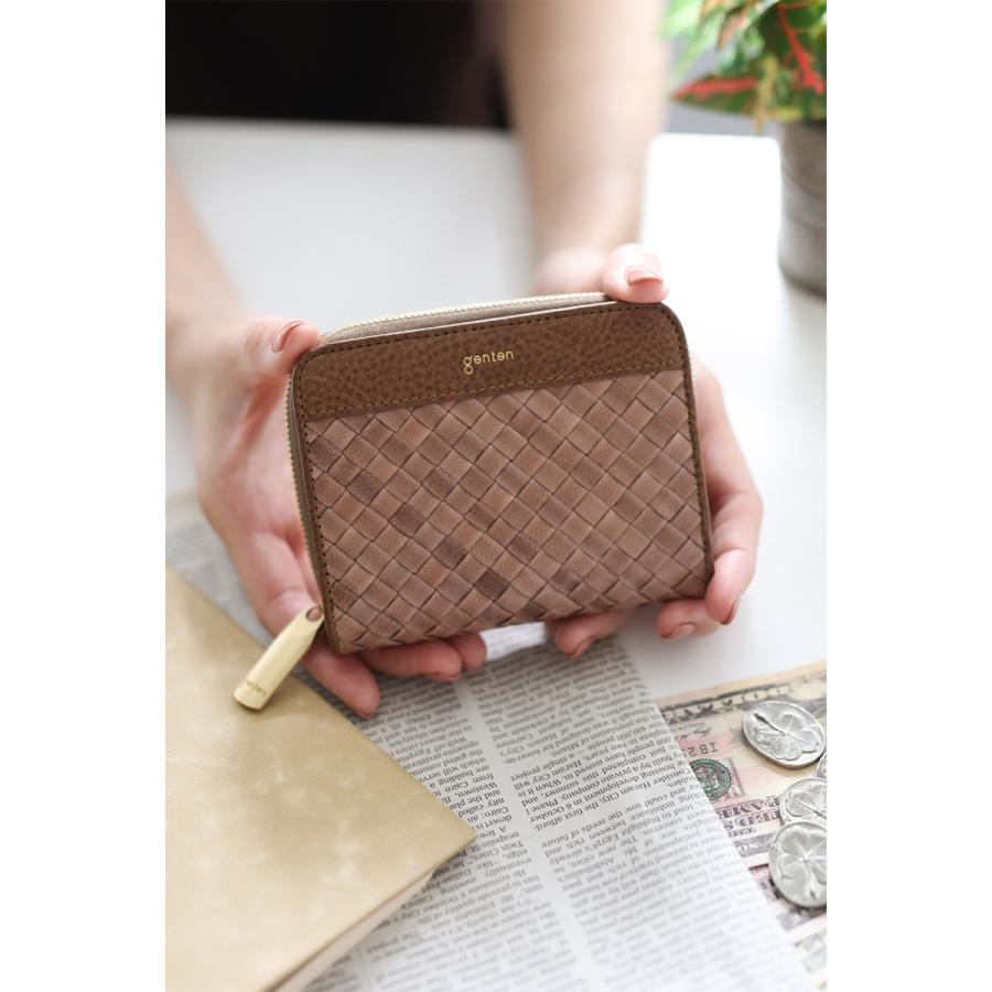genten ゲンテン Lastrico ラストリコ 小銭入れ付き二つ折り財布 42716  