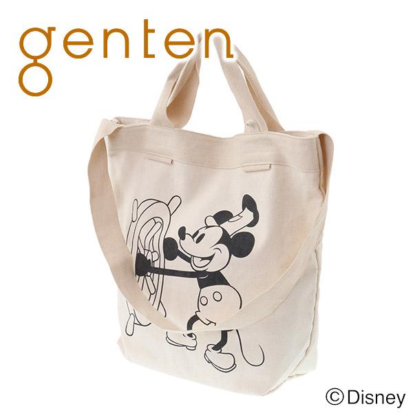Genten ゲンテン Disney ディズニー コラボ キャンバスプリントバッグ 大 Ged こだわりのブランド Sentire One 通販 Yahoo ショッピング