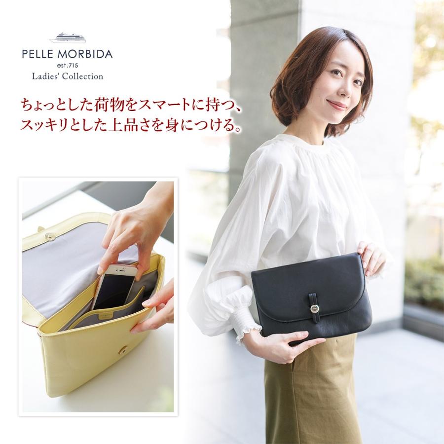 ペッレモルビダ PELLE MORBIDA Vela ヴェーラ スムースレザー クラッチバッグ PMO-VE007｜sentire-one｜10