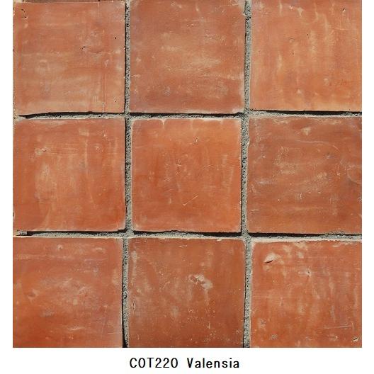 コットアンティーコ220角【ケース単位】 手作りテラコッタ ハンドメイド土物 四角 ヘキサゴン 床タイル cot2222千陶園ヤフー店