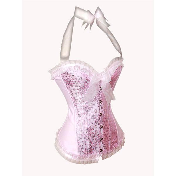 ピンク コルセット 可愛い シルクライク パーティー 人気商品