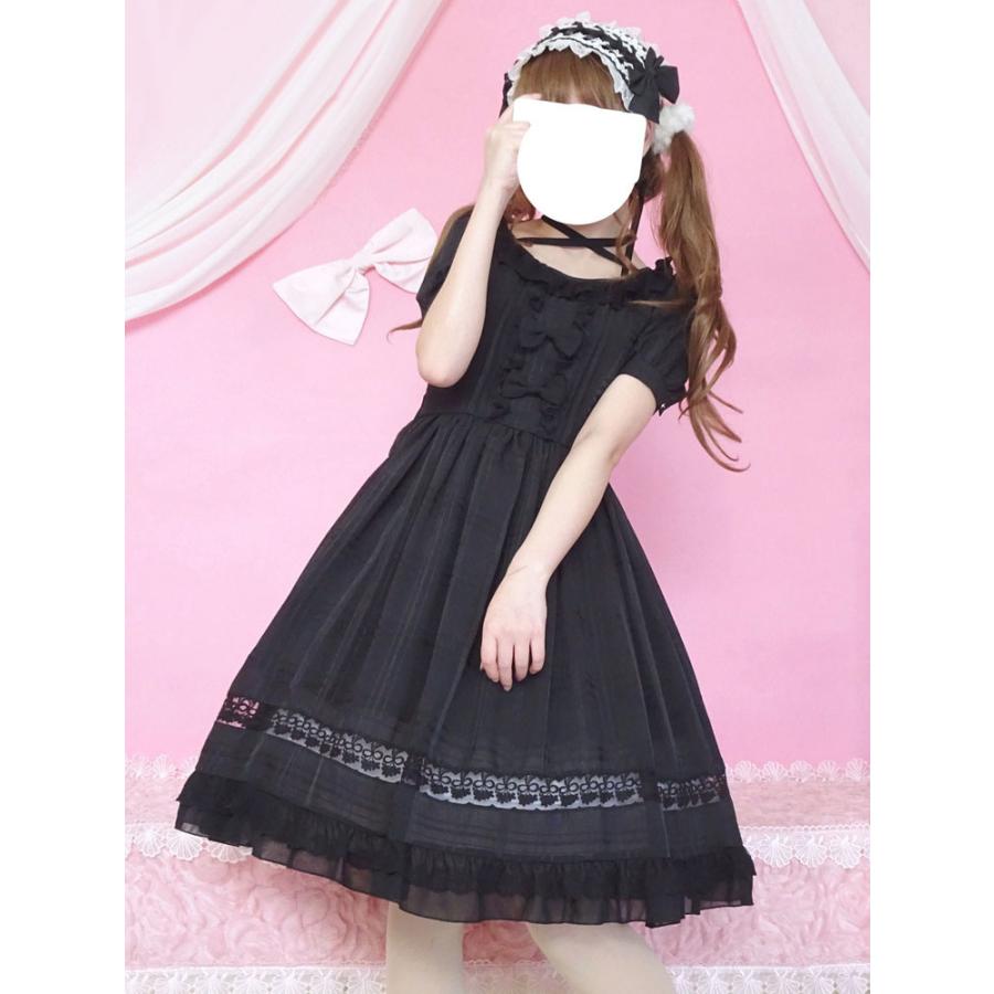 い出のひと時に とびきりのおしゃれを ロリータ 古典的なロリータopドレスフリルボウレースブラック ワンピースドレス ゴシック ロリータ服 サイズ M Www We Job Com