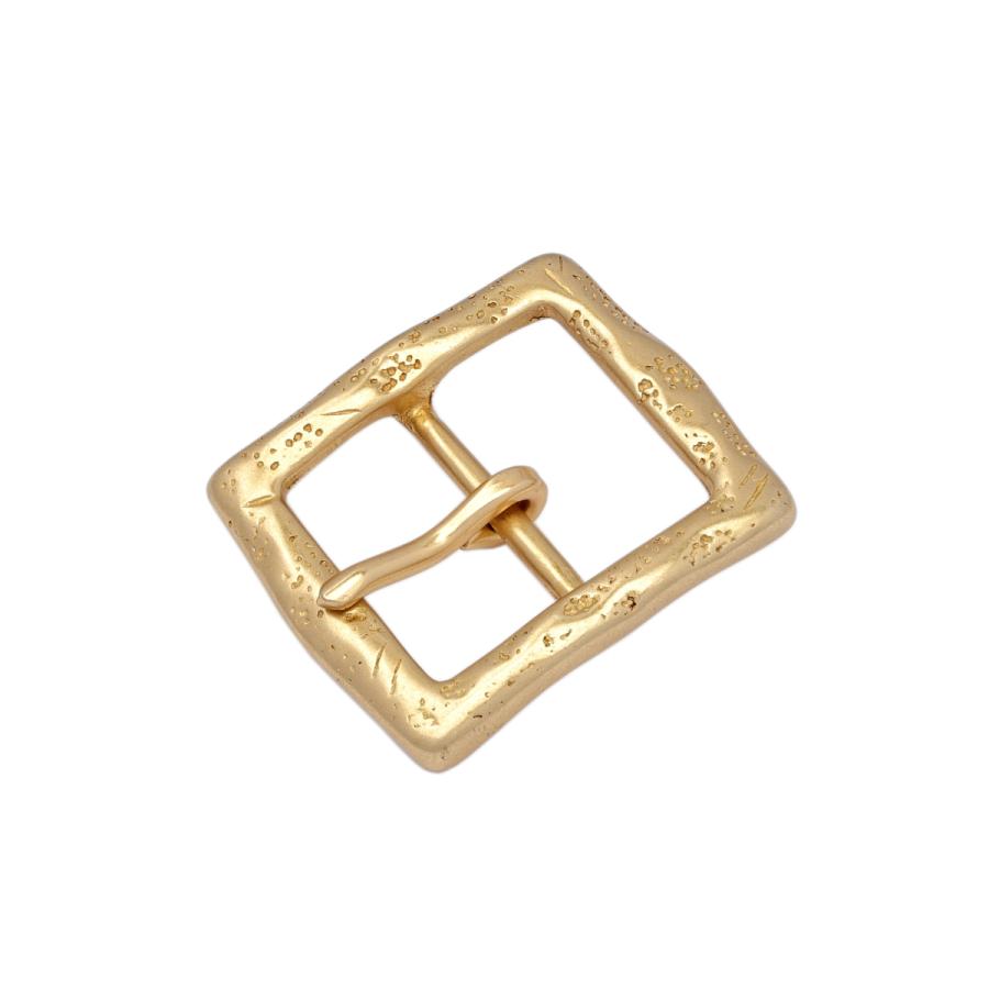 senwa 真鍮製 ベルトバックル ブラス 日字型 巾40mm ゴールド メンズ