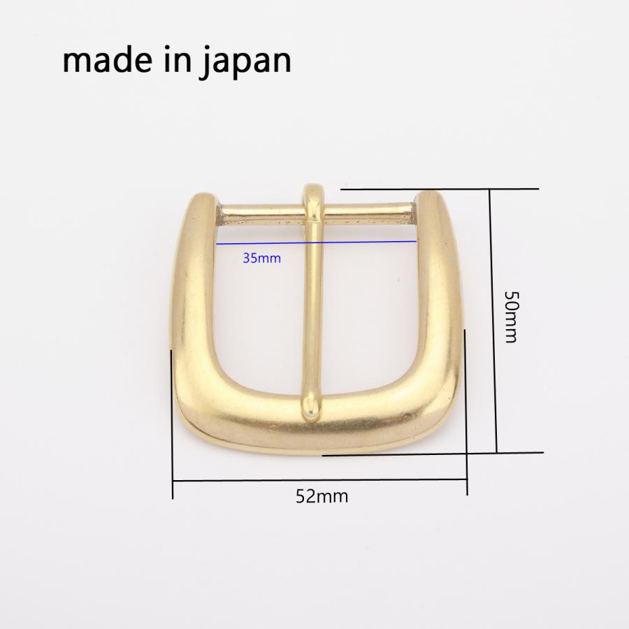 senwa 日本製真鍮生地 ベルト用バックル 巾35mm ピン式交換用美錠