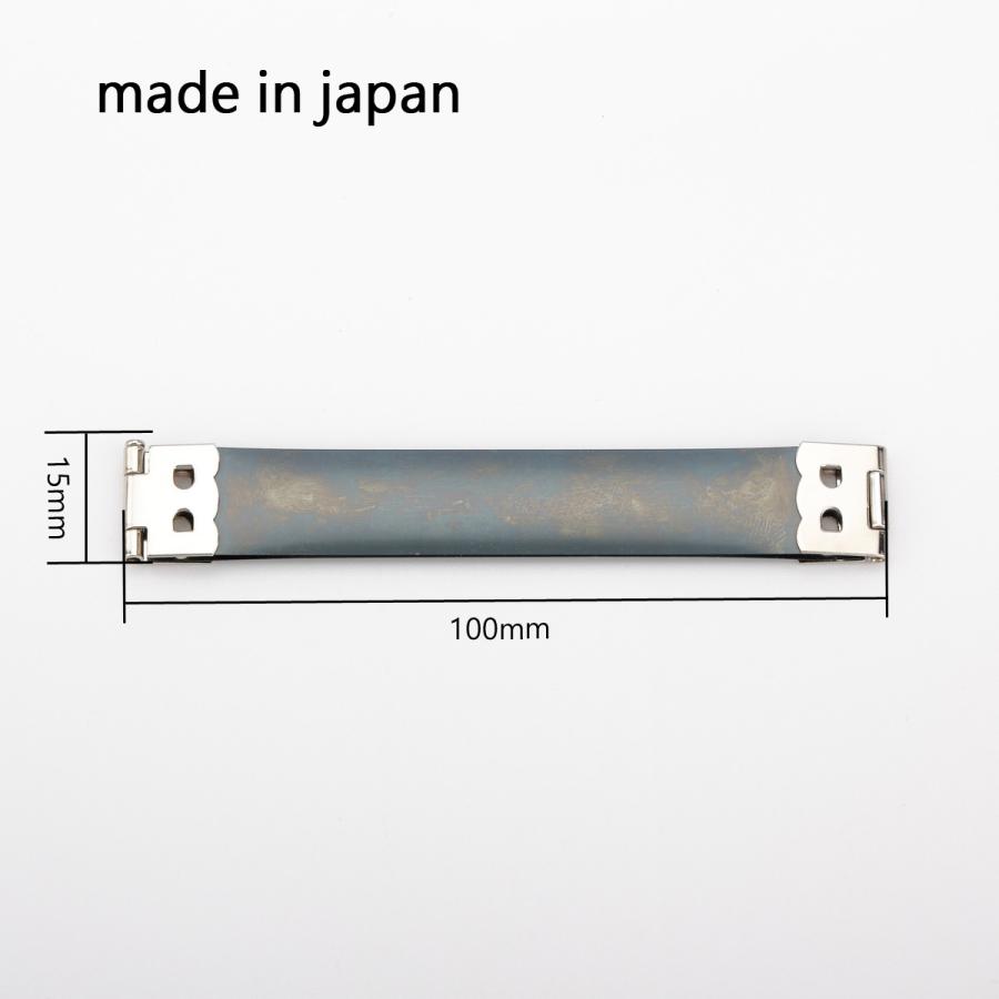 SENWA 日本製 1.5cm×10cm バネ口金 ニッケル 10本セット 手芸材料
