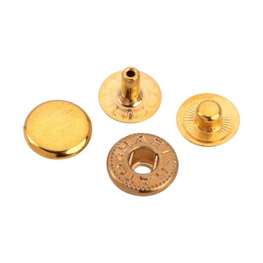 バネホックNO.1 10 mm 標準セット HATO 鉄製 ゴールド 10組入り レザー