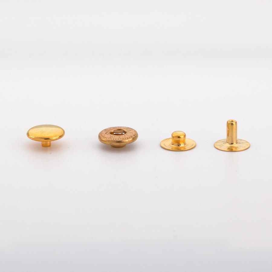 バネホックNO.1 10 mm 標準セット HATO 鉄製 ゴールド 10組入り レザー