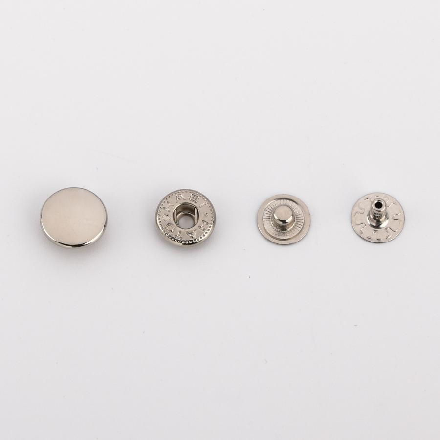 バネホックNO.2 11mm 標準セット HATO 鉄材 ニッケル 10組入り レザー