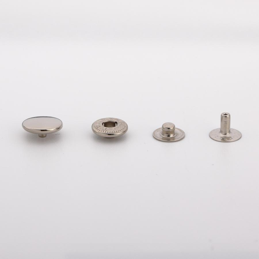 バネホックNO.2 11mm 標準セット HATO 鉄材 ニッケル 10組入り レザー