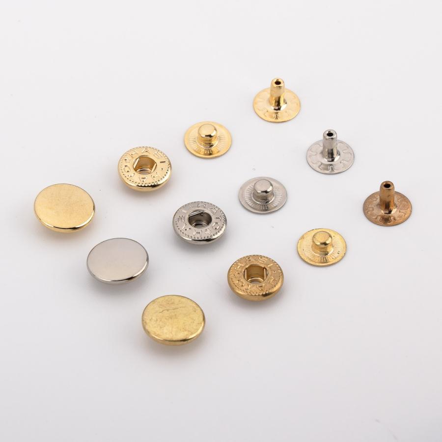 バネホックNO.2 11mm 標準セット HATO 鉄材 ニッケル 10組入り レザー