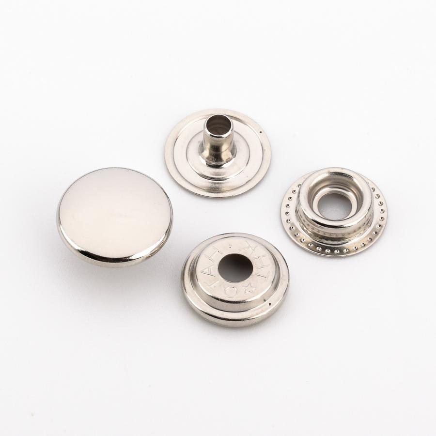 HASI HATO バネホックNO.7050 15mm 標準セット 鉄材 ニッケル 10組入り