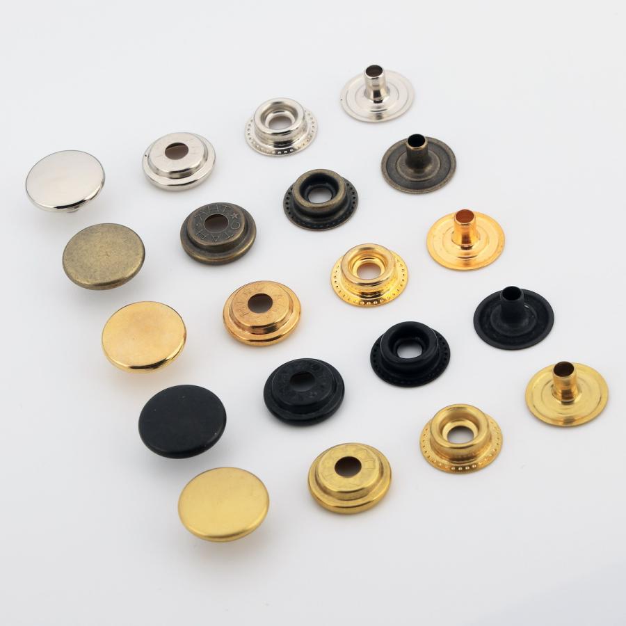HASI HATO バネホックNO.7050 15mm 標準セット 鉄材 ニッケル 10組入り
