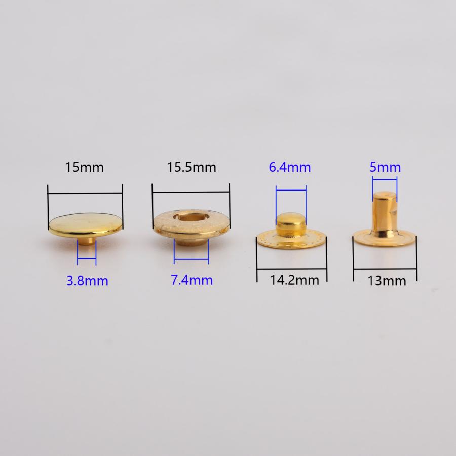 HASI HATO バネホックNO.8050 15mm 標準セット 鉄材 代用金 10組入り