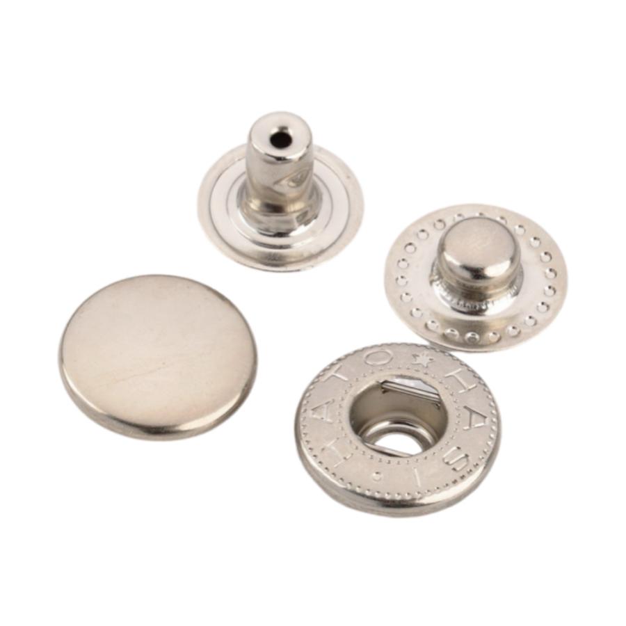 HASI HATO バネホックNO.8050 15mm 標準セット 鉄材 ニッケル 10組入り