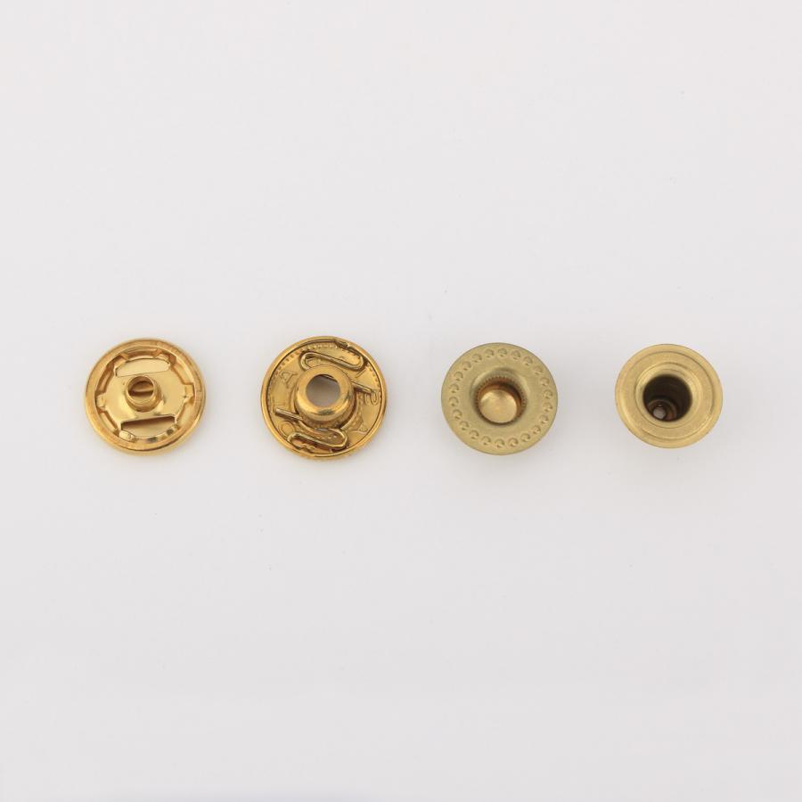 HASI HATO バネホックNO.8050 15mm 標準セット 真鍮材 ニッケルメッキ