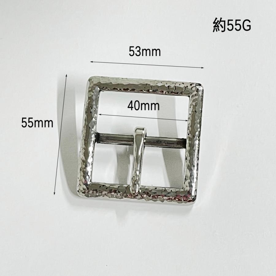 senwa ステンレス製 ベルトバックル ハンドメイド タタキ ブラス