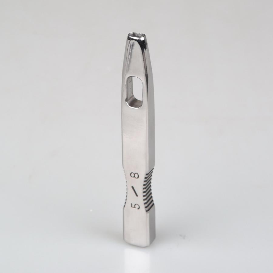 SENWA DC53ステンレス 穴あけポンチ 5×8mm レザークラフト用道具 皮