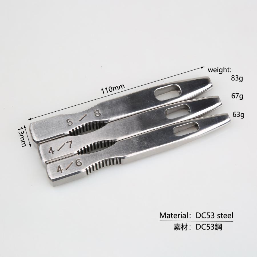 SENWA DC53ステンレス 穴あけポンチ 5×8mm レザークラフト用道具 皮