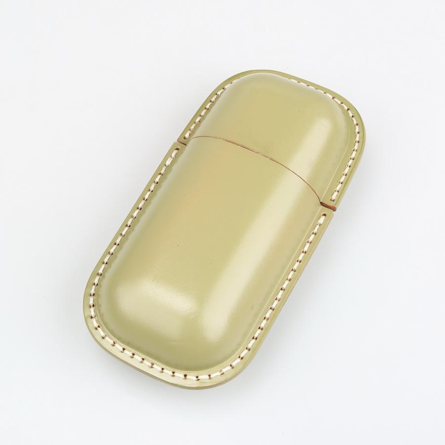 SENWA 本革カプセル型メガネケース ハメ込み式眼鏡ケース レザー