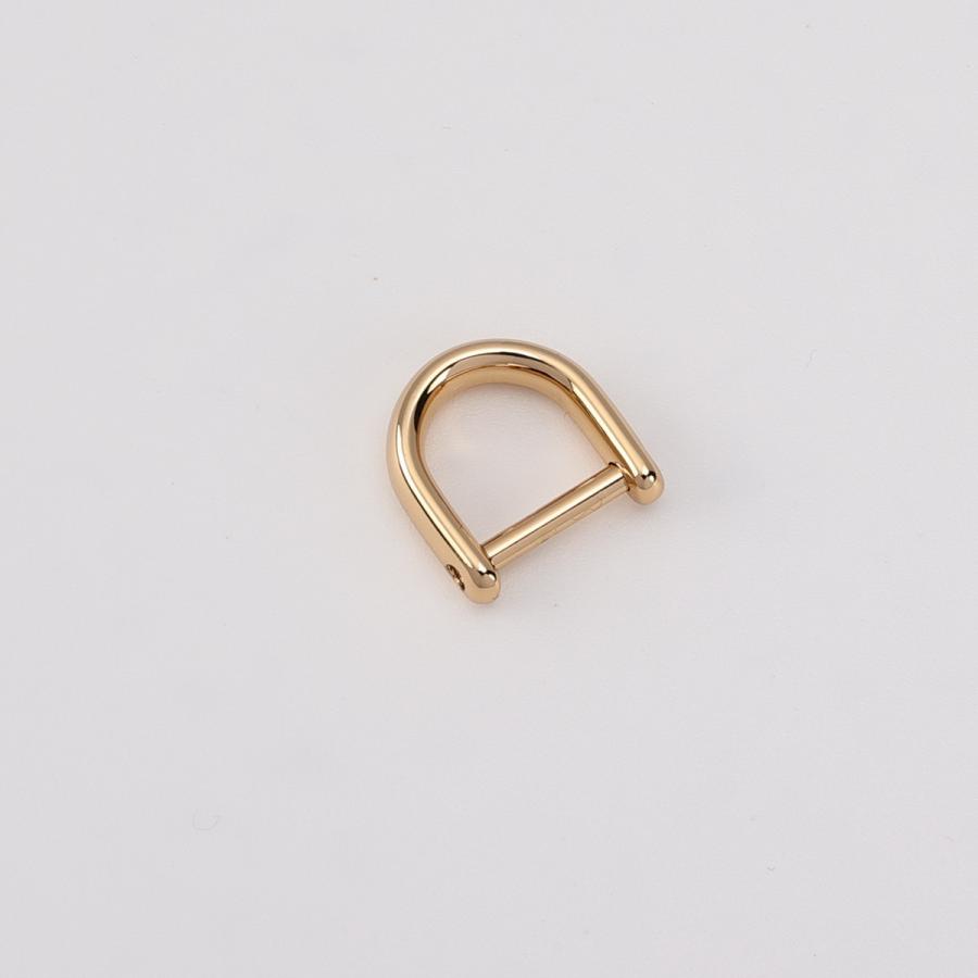 SENWA 日本製 真鍮製ベルカン ねじ式Dカン シャックル12mm 金メッキ