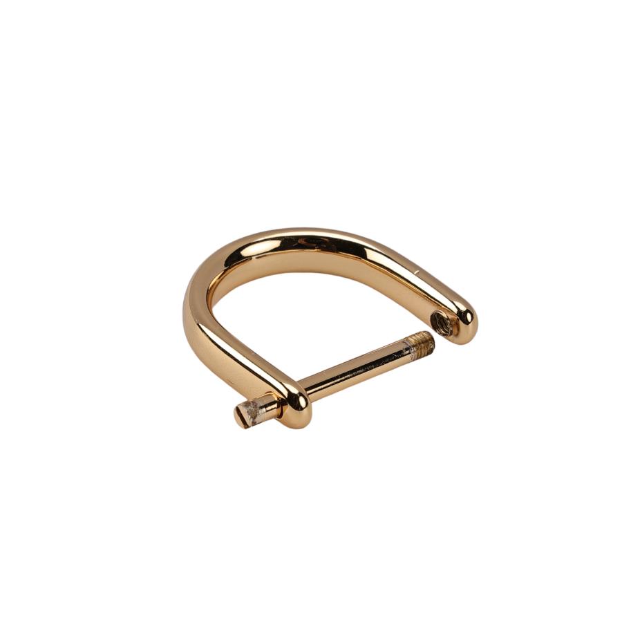 SENWA 日本製 真鍮製ベルカン ねじ式Dカン シャックル12mm 金メッキ